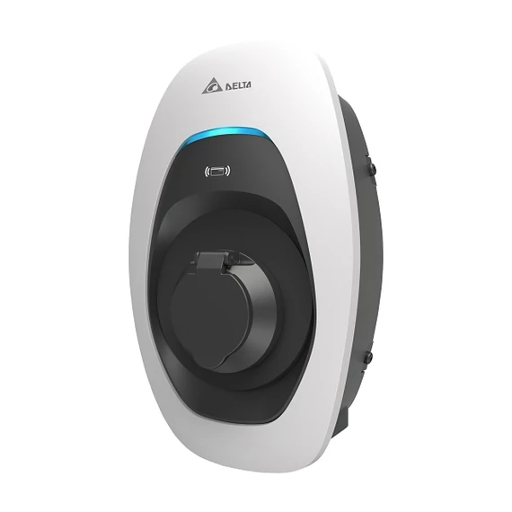 Delta AC Basic MAX 22 kW elektromos autó fali töltő (22kW, Type 2-es aljzat, Kulcsos indítás, beépített A-típusú Fi-relé, Bluetooth, DC-túlfesz. védelem)