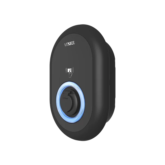 Vestel EVC04 HomePlus 11 kW elektromos autó fali töltő (11kW, Type2-es aljzat, RFID, Modbus, DC-túlfesz.védelem)
